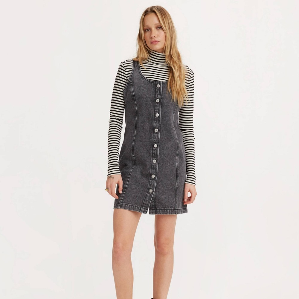 NWT Levi’s Black Denim Mini Dress in Size Small